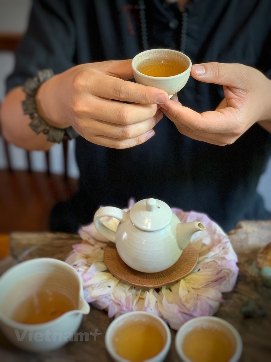 Lotus scented tea, a special treat of summer